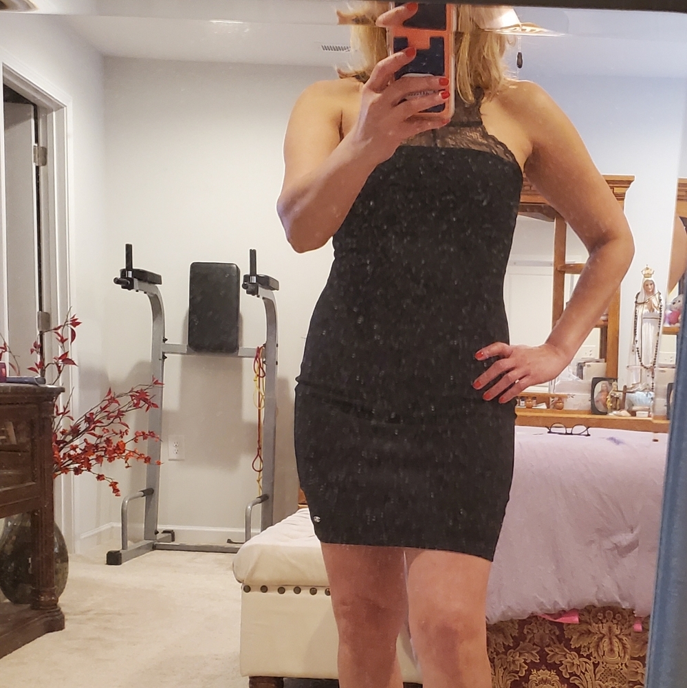 Black Party dress with lace